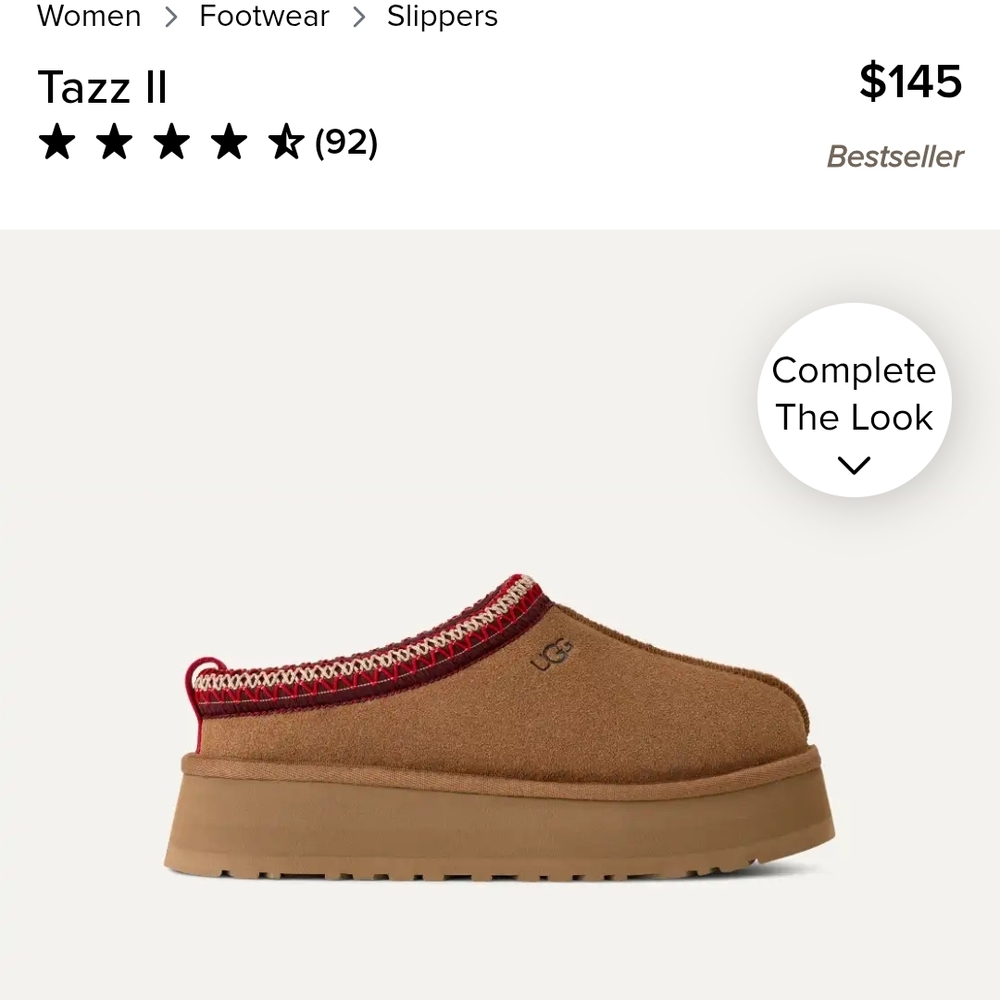 UGG Tazz II Chestnut and Red Slippers for Women